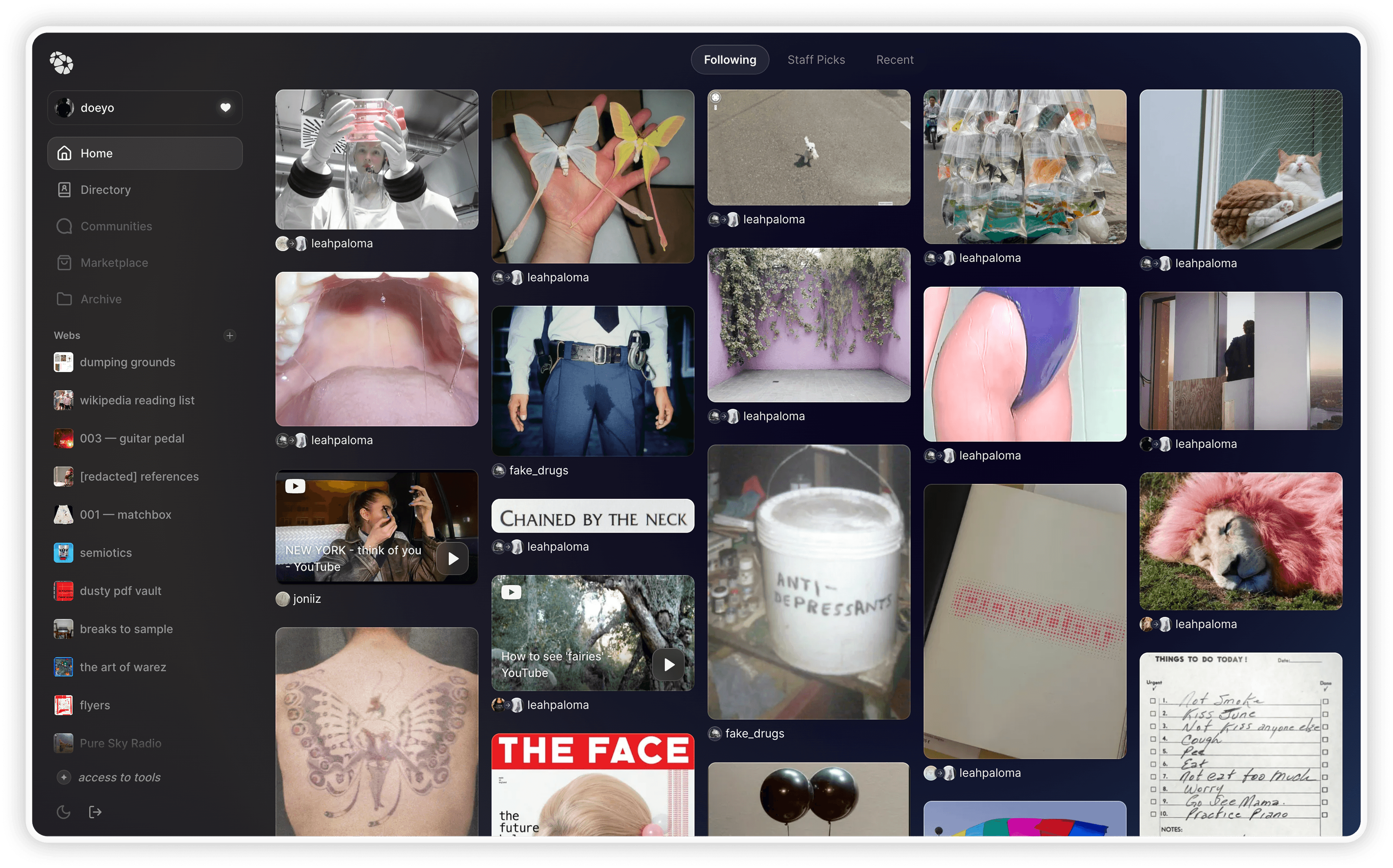 Screenshot of the Silk platform